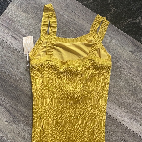 Forever 21 NWT Contemporary Knit Lon Citron Midi Dress Size Medium - Picture 5 of 13